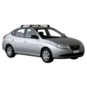Prorack Silver 2 Bar Aero Flush Bar kit to suit Hyundai Elantra 4dr Sedan (6/2006 - 6/2011)