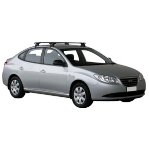 Prorack Black 2 Bar Aero Through Bar kit to suit Hyundai Elantra 4dr Sedan (6/2006 - 6/2011)