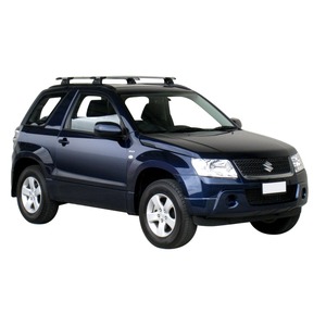 Prorack Silver 2 Bar Aero Through Bar kit to suit Suzuki Grand Vitara 3dr SUV (11/2005 - 2013)