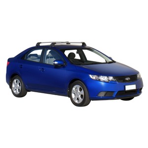 Prorack Silver 2 Bar Aero Flush Bar kit to suit Kia Cerato 4dr Sedan (2009 - 2013)
