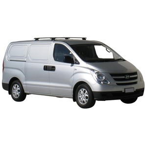 Prorack Silver 2 Bar Aero Through Bar kit to suit Hyundai H1 5dr Van (2008 - 2009)
