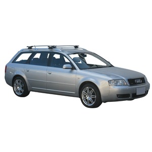 Prorack Black 2 Bar Aero Through Bar kit to suit Audi A6/S6/RS6 5dr Wagon (9/1998 - 2004)