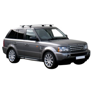 Prorack Silver 2 Bar Aero Through Bar kit to suit Land Rover Range Rover Sport 5dr SUV (2005 - 2012)
