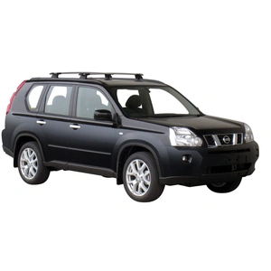 Prorack Silver 2 Bar Aero Through Bar kit to suit Nissan X-Trail 5dr SUV (10/2007 - 2010)