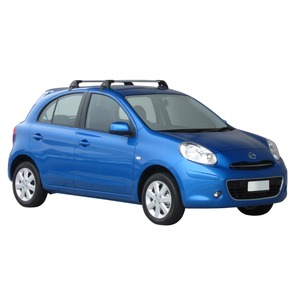 Prorack Silver 2 Bar Aero Flush Bar kit to suit Nissan Micra K13 5dr Hatch (2010 - 1/2015)
