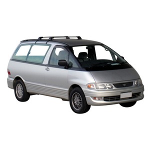 Prorack Silver 2 Bar Aero Flush Bar kit to suit Toyota Estima Narrow Body 4dr MPV (1990 - 1999)
