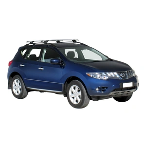 Prorack Silver 2 Bar Aero Through Bar kit to suit Nissan Murano Z51 5dr SUV (2009 - Current)
