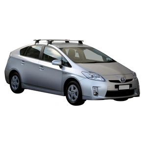 Prorack Black 2 Bar Aero Through Bar kit to suit Toyota Prius 5dr Hatch (8/2009 - 2012)
