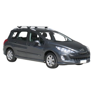Prorack Silver 2 Bar Aero Through Bar kit to suit Peugeot 308 SW 5dr Wagon (2008 - Current)