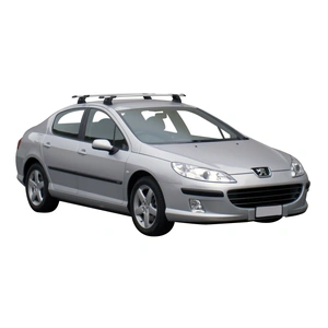 Prorack Black 2 Bar Aero Through Bar kit to suit Peugeot 407 4dr Sedan (2004 - 2010)