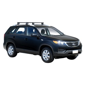 Prorack Silver 2 Bar Heavy Duty Through Bar kit to suit Kia Sorento R 5dr SUV (10/2009 - 2014)