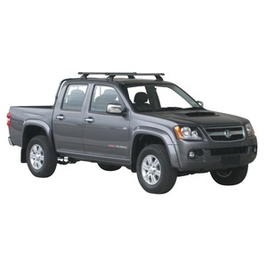 Prorack Black 2 Bar Heavy Duty Through Bar kit to suit Holden Colorado Double Cab 4dr Ute (7/2008 - 2012)