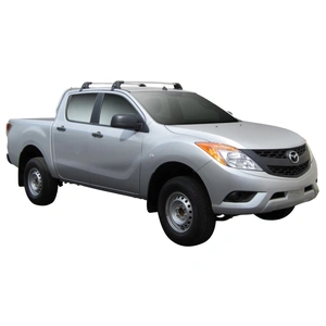 Prorack Silver 2 Bar Aero Flush Bar kit to suit Mazda BT-50 Dual Cab 4dr Ute (11/2011 - 9/2020)