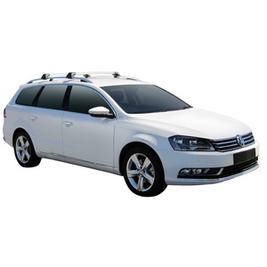 Prorack Silver 2 Bar Aero Flush Bar kit to suit Volkswagen Passat Mk7 5dr Wagon (11/2010 - 4/2015)