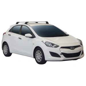 Prorack Silver 2 Bar Aero Flush Bar kit to suit Hyundai i30 5dr Hatch (2012 - 2017)