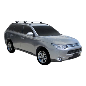 Prorack Black 2 Bar Aero Through Bar kit to suit Mitsubishi Outlander 5dr SUV (11/2012 - 2015)
