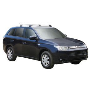Prorack Silver 2 Bar Aero Flush Bar kit to suit Mitsubishi Outlander 5dr SUV (2012 - 2021)