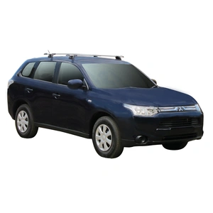 Prorack Black 2 Bar Aero Through Bar kit to suit Mitsubishi Outlander 5dr SUV (2012 - 2021)