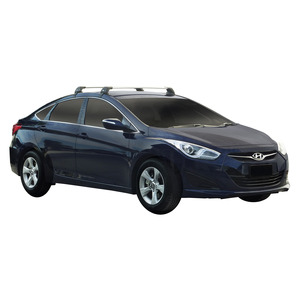 Prorack Silver 2 Bar Aero Flush Bar kit to suit Hyundai i40 4dr Sedan (2/2013 - 2019)