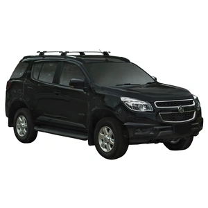 Prorack Silver 2 Bar Aero Through Bar kit to suit Holden Colorado 7 5dr SUV (2013 - 2016)
