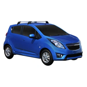 Prorack Silver 2 Bar Aero Flush Bar kit to suit Holden Barina Spark 5dr Hatch (2010 - 2020)