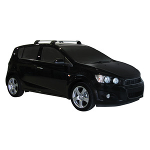 Prorack Silver 2 Bar Aero Flush Bar kit to suit Holden Barina 5dr Hatch (2011 - 2016)