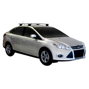 Prorack Black 2 Bar Aero Through Bar kit to suit Ford Focus 4dr Sedan (10/2011 - 2018)