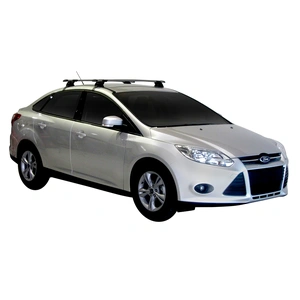 Prorack Black 2 Bar Aero Through Bar kit to suit Ford Focus 4dr Sedan (10/2011 - 2018)