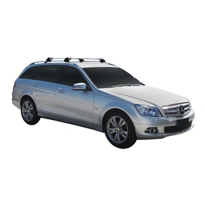 Prorack Silver 2 Bar Aero Flush Bar kit to suit Mercedes-Benz C-Class W204 5dr Wagon (2007 - Current)