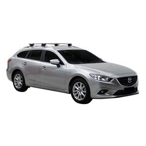 Prorack Black 2 Bar Aero Through Bar kit to suit Mazda 6 5dr Wagon (2012 - Current)