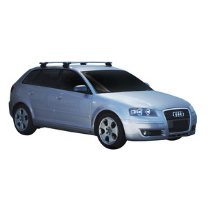 Prorack Silver 2 Bar Aero Through Bar kit to suit Audi A3/S3/RS3 Sportback 5dr Hatch (2004 - 2012)