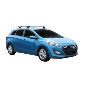 Prorack Silver 2 Bar Aero Through Bar kit to suit Hyundai i30 5dr Wagon (2013 - 2017)