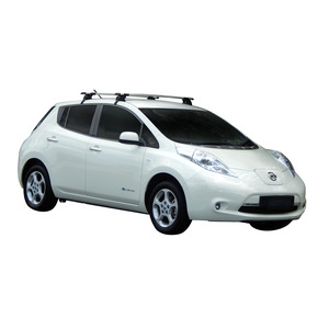 Prorack Silver 2 Bar Aero Through Bar kit to suit Nissan Leaf 5dr Hatch (2012 - 2017)