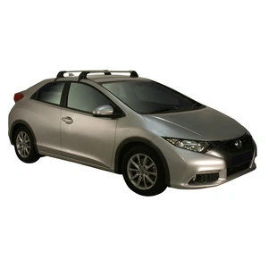 Prorack Black 2 Bar Aero Flush Bar kit to suit Honda Civic 5dr Hatch (2012 - 2017)