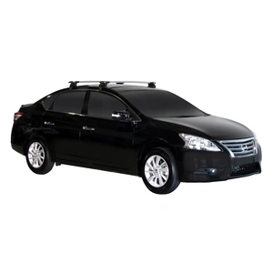 Prorack Black 2 Bar Aero Through Bar kit to suit Nissan Pulsar 4dr Sedan (2012 - Current)
