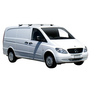 Prorack Silver 2 Bar Aero Through Bar kit to suit Mercedes-Benz Viano 4dr Van (2004 - 2013)