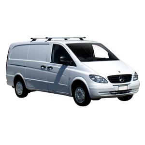 Prorack Silver 2 Bar Heavy Duty Through Bar kit to suit Mercedes-Benz Viano 4dr Van (2004 - 2013)