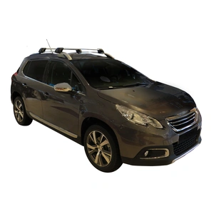 Prorack Silver 2 Bar Aero Flush Bar kit to suit Peugeot 2008 5dr SUV (2013 - 2020)