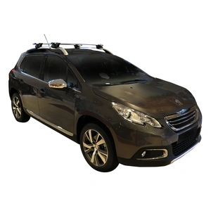 Prorack Silver 2 Bar Aero Through Bar kit to suit Peugeot 2008 5dr SUV (2013 - 2020)