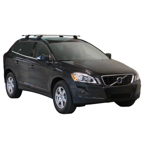 Prorack Silver 2 Bar Aero Through Bar kit to suit Volvo XC60 5dr SUV (2009 - 10/2017)