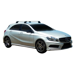 Prorack Silver 2 Bar Aero Flush Bar kit to suit Mercedes-Benz A-Class 5dr Hatch (2013 - 2015)