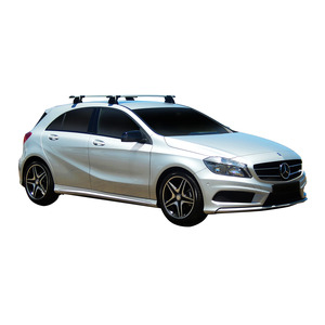 Prorack Silver 2 Bar Aero Through Bar kit to suit Mercedes-Benz A-Class 5dr Hatch (2013 - 2015)