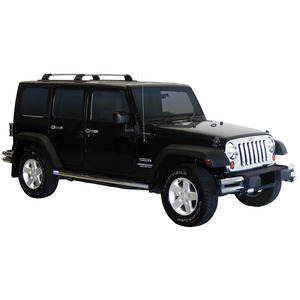 Prorack Silver 2 Bar Aero Flush Bar kit to suit Jeep Wrangler Unlimited JK 5dr SUV (2007 - 4/2019)