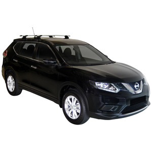 Prorack Silver 2 Bar Aero Through Bar kit to suit Nissan X-Trail 5dr SUV (2014 - 12/2022)