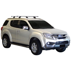 Prorack Silver 2 Bar Heavy Duty Through Bar kit to suit Isuzu MU-X 5dr SUV (2014 - 4/2017)