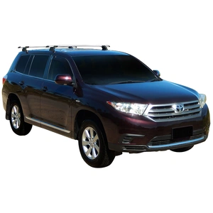 Prorack Silver 2 Bar Aero Through Bar kit to suit Toyota Highlander 5dr SUV (2007 - 2013)