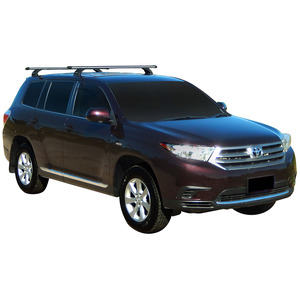 Prorack Silver 2 Bar Heavy Duty Through Bar kit to suit Toyota Highlander 5dr SUV (2007 - 2013)