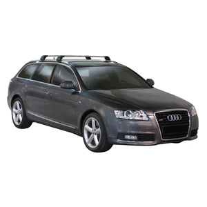 Prorack Silver 2 Bar Aero Flush Bar kit to suit Audi A6/S6/RS6 Avant 5dr Wagon (2005 - 2010)