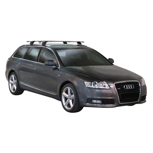 Prorack Black 2 Bar Aero Through Bar kit to suit Audi A6/S6/RS6 Avant 5dr Wagon (2005 - 2010)