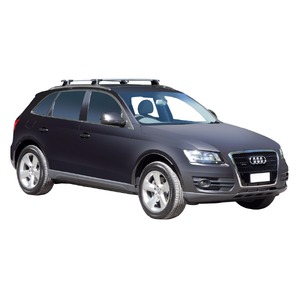 Prorack Black 2 Bar Aero Through Bar kit to suit Audi Q5/SQ5 5dr SUV (2009 - 2017)